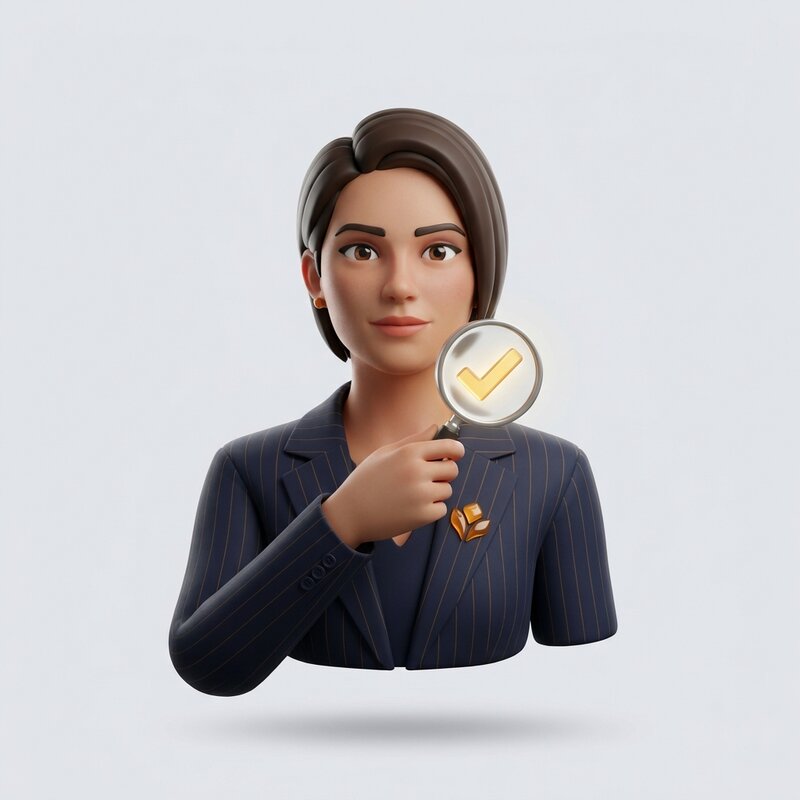 Vera, agente de verificação do leiloeiro